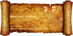 Wenzel Péter névjegykártya